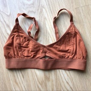 RICHER POORER Tobacco (Rust) Cut Out Bralette, S